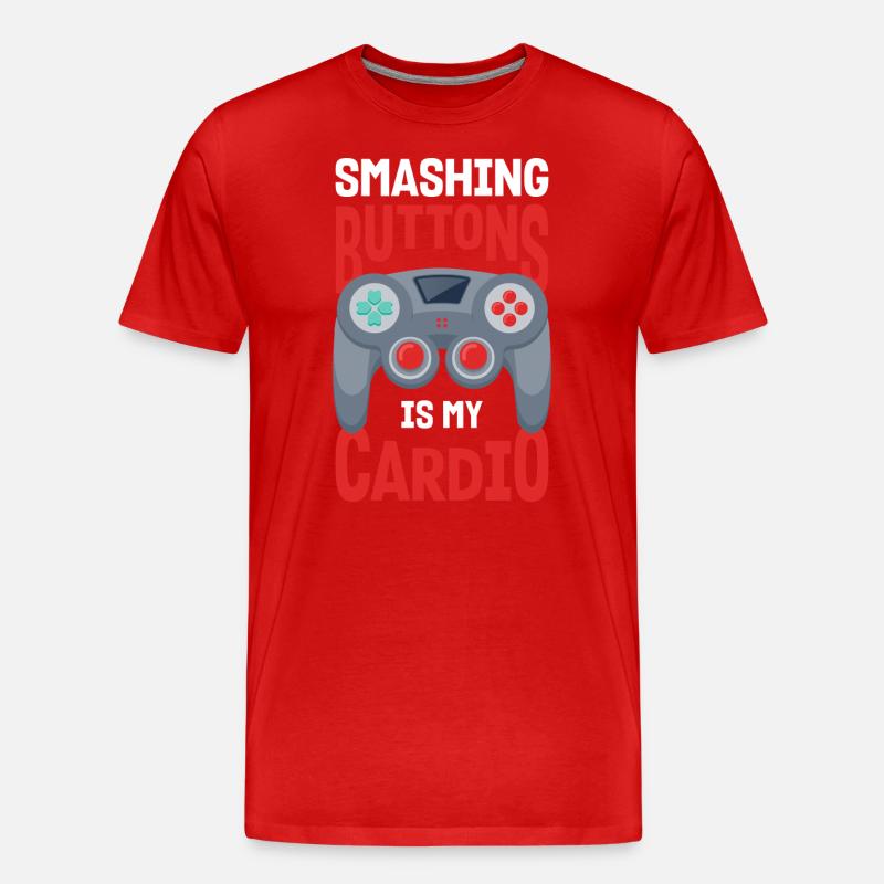 Gamer Gaming Computer Controller - Männer Premium Bio T-Shirt - Rot