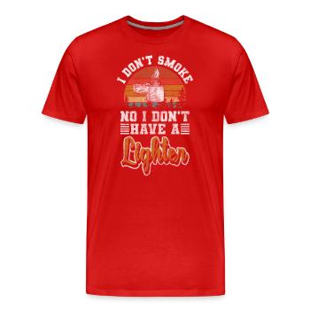 Addiction Tabac Cigarettes Cible - T-shirt bio Premium Homme - rouge - Devant - Damien (186cm)