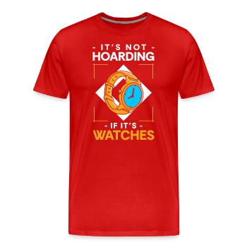 Uhr Uhrenmacher - Männer Premium Bio T-Shirt - Rot - Vorne - Damien (186cm)