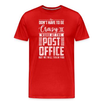 Post Briefe Briefbote Bote - Männer Premium Bio T-Shirt - Rot - Vorne - Damien (186cm)