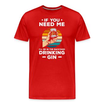 Boissons alcoolisées Martini Schnaps - T-shirt bio Premium Homme - rouge - Devant - Damien (186cm)