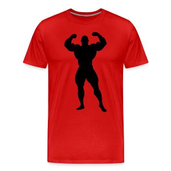 Bodybuilder - Men's Premium Organic T-Shirt - red - Front - Damien (186cm)