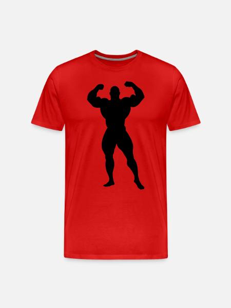 Bodybuilder - Männer Premium Bio T-Shirt - Rot