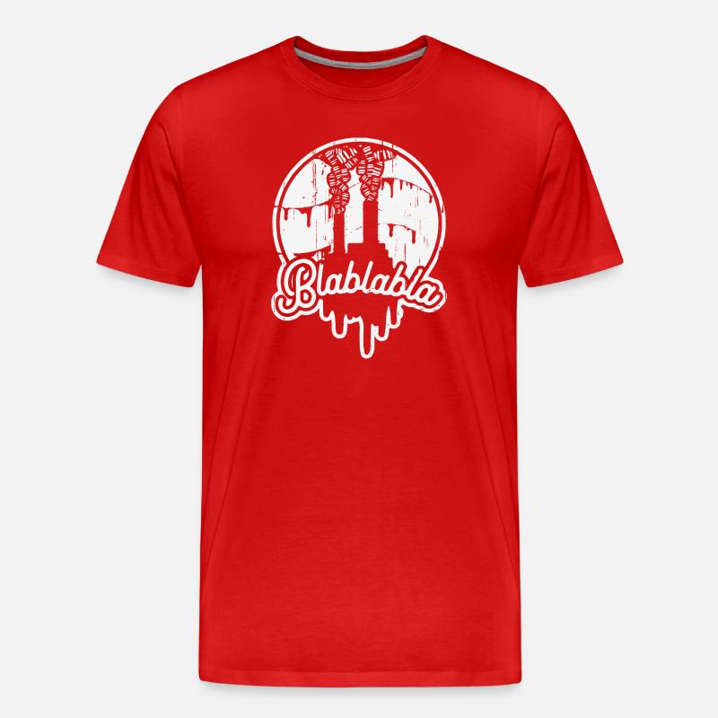 Blabla - Männer Premium Bio T-Shirt - Rot