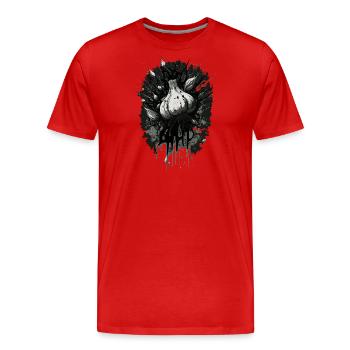 Ail - T-shirt bio Premium Homme - rouge - Devant - Damien (186cm)