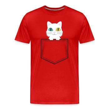 Angora turc animal de poche - T-shirt bio Premium Homme - rouge - Devant - Damien (186cm)