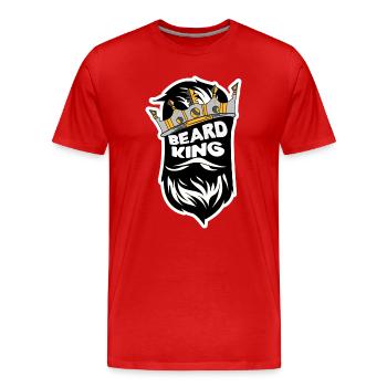 Beard Masculinity Statement Beard Hairstyle Beard Wearer - Men's Premium Organic T-Shirt - red - Front - Damien (186cm)