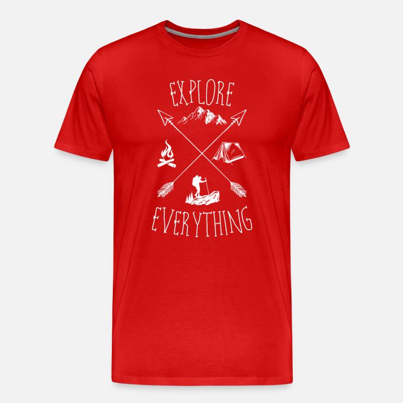 Explore Everything Outdoors - Men's Premium Organic T-Shirt - red