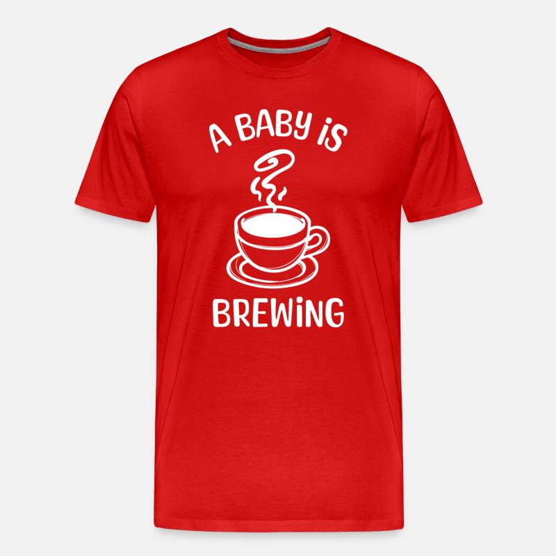 Lustige Sprüche Mutter Statement Schwanger Baby - Männer Premium Bio T-Shirt - Rot