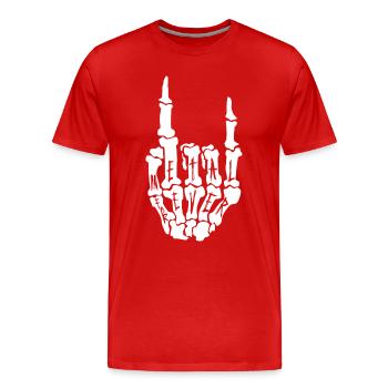 Metal For Ever - Musik - Spruch - Männer Premium Bio T-Shirt - Rot - Vorne - Damien (186cm)