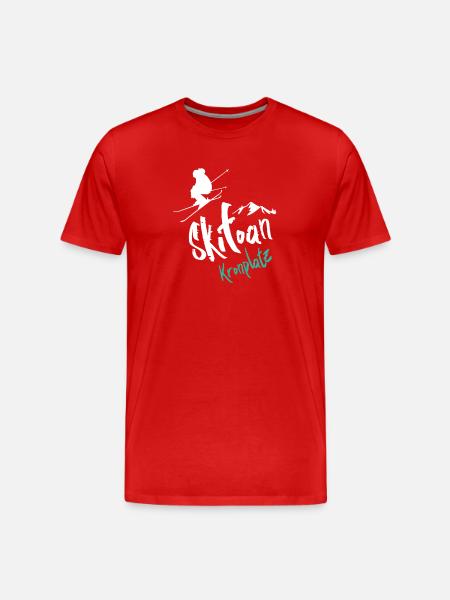 Skifahren Kronplatz - Männer Premium Bio T-Shirt - Rot