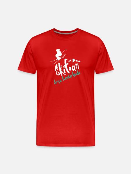 Skiing Arosa Lenzerheide - Men's Premium Organic T-Shirt - red
