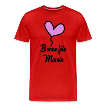 BONNE FÊTE MAMAN. MAMAN. FÊTE DES MÈRES. BONNE FÊT - T-shirt bio Premium Homme - rouge - Devant - Damien (186cm)