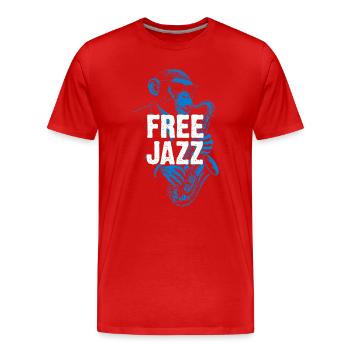Blue Sax Free Jazz - Männer Premium Bio T-Shirt - Rot - Vorne - Damien (186cm)