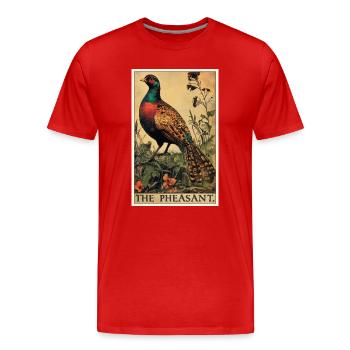 Faisans Faisan - T-shirt bio Premium Homme - rouge - Devant - Damien (186cm)