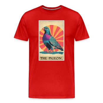 Tauben Taube - Männer Premium Bio T-Shirt - Rot - Vorne - Damien (186cm)