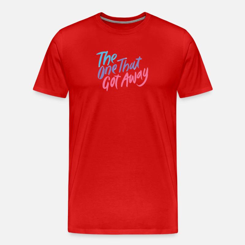 Der Eine, der entkommen ist, Farbverlauf - Männer Premium Bio T-Shirt - Rot
