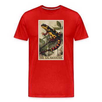 Fire Salamander Salamander - Men's Premium Organic T-Shirt - red - Front - Damien (186cm)