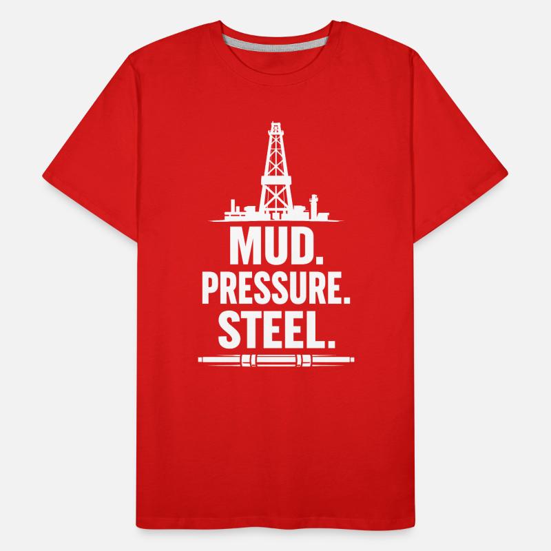 Surface de forage de forage offshore Surface de forage T-shirt bio Premium Homme