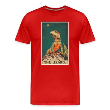 Lézard des lézards - T-shirt bio Premium Homme - rouge - Devant - Damien (186cm)