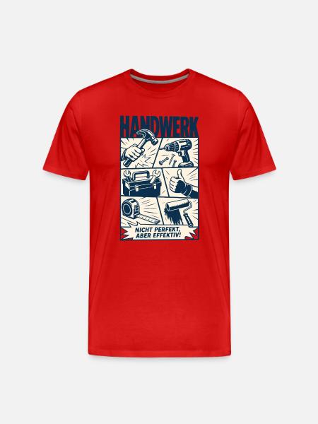 Fabriquer pas parfait mais efficace - T-shirt bio Premium Homme - rouge