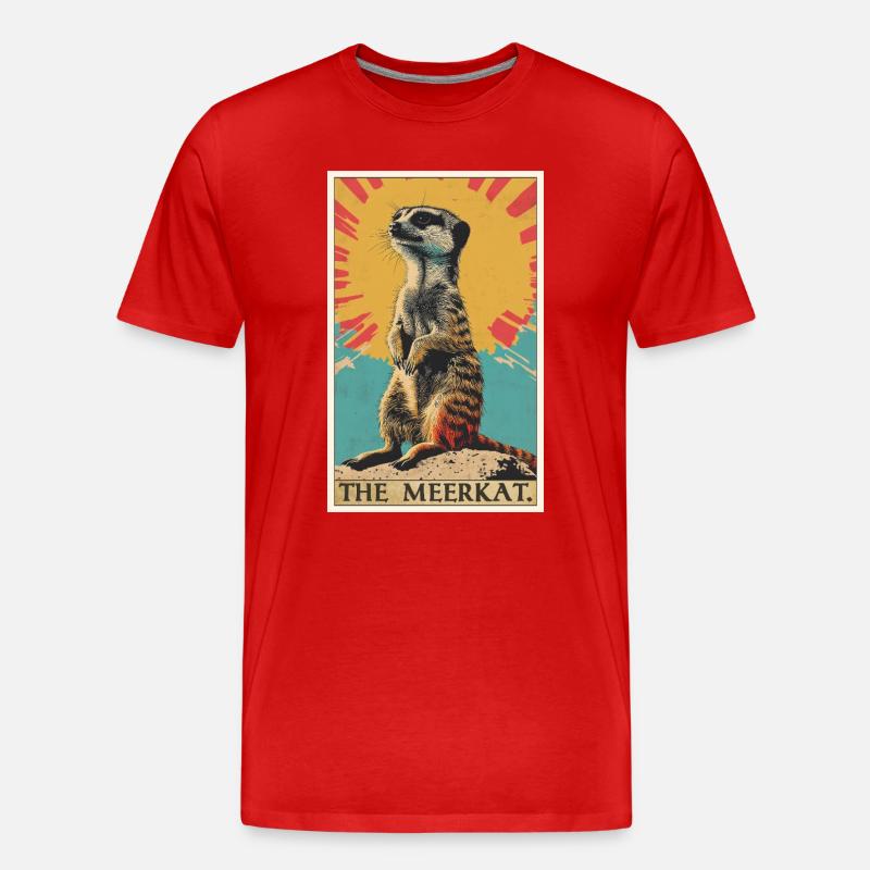 Suricate Erdmännchen - T-shirt bio Premium Homme - rouge