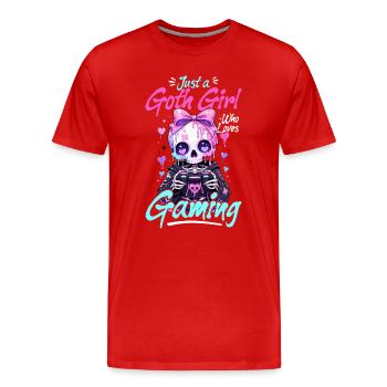 Pastel Goth Soft Goth Gaming Gamer - Männer Premium Bio T-Shirt - Rot - Vorne - Damien (186cm)