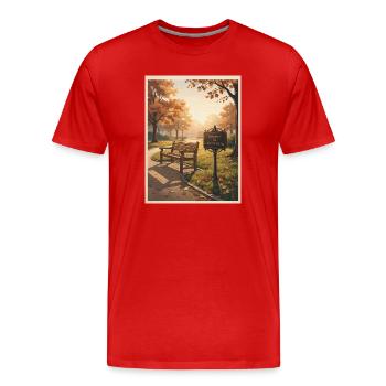 Reserved_for_Daydreaming - T-shirt bio Premium Homme - rouge - Devant - Damien (186cm)