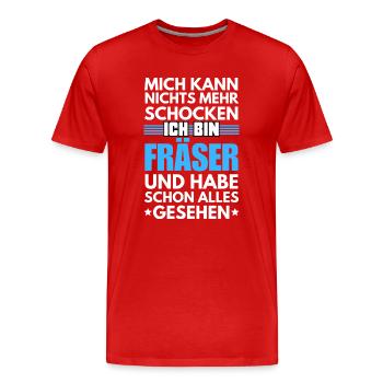 Non-shockable cutter - Men's Premium Organic T-Shirt - red - Front - Damien (186cm)