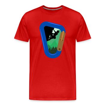 Sport Climbing Rock Climbing - Men's Premium Organic T-Shirt - red - Front - Damien (186cm)