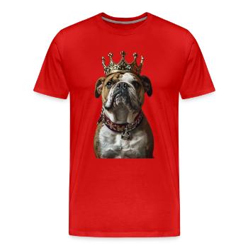 Bulldogge - Männer Premium Bio T-Shirt - Rot - Vorne - Damien (186cm)