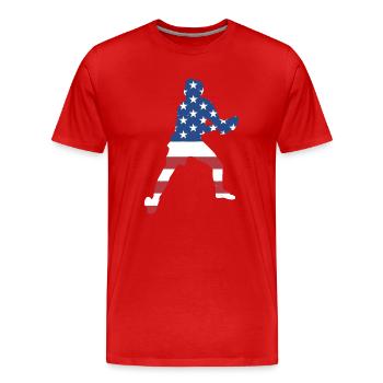Sport Us Flag Ultimate Frisbee - T-shirt bio Premium Homme - rouge - Devant - Damien (186cm)