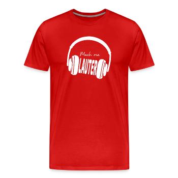 Allumez tous les écouteurs - à l’obscurité - T-shirt bio Premium Homme - rouge - Devant - Damien (186cm)