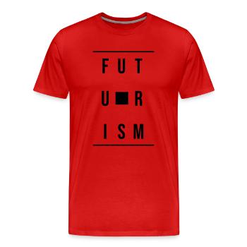 futurism - Men's Premium Organic T-Shirt - red - Front - Damien (186cm)