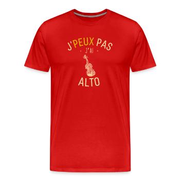 J peux pas j ai Alto - T-shirt bio Premium Homme - rouge - Devant - Damien (186cm)