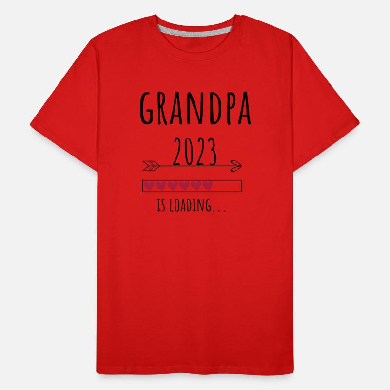 werdender Opa 2023 Ankündigung Schwanger Geschenk Männer Premium Bio T-Shirt