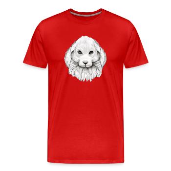 Rabbit in Comic Style - Men's Premium Organic T-Shirt - red - Front - Damien (186cm)