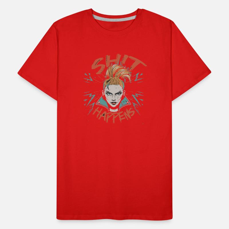 Scheiße passiert Männer Premium Bio T-Shirt