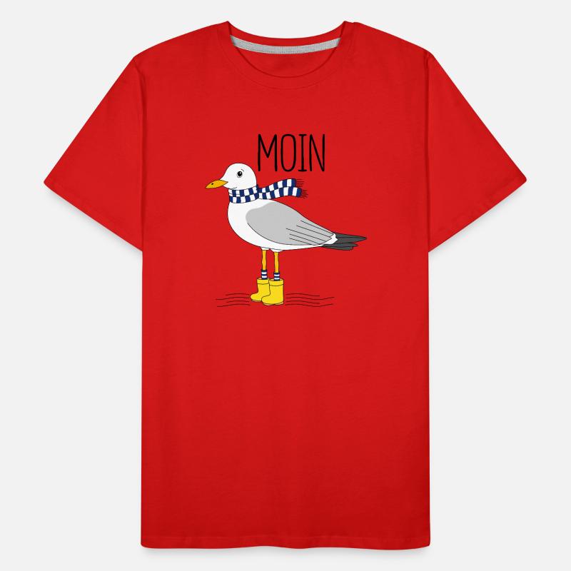 Möwe und das meer Männer Premium Bio T-Shirt