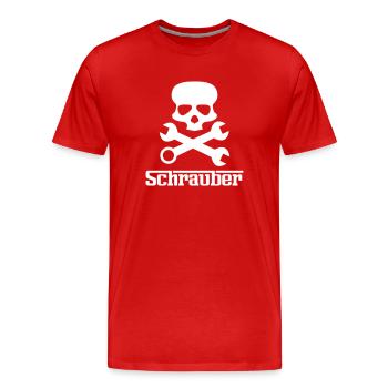 schrauber - Männer Premium Bio T-Shirt - Rot - Vorne - Damien (186cm)