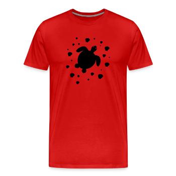 Turtle - Marine Animal Reptile Nature Conservation - Men's Premium Organic T-Shirt - red - Front - Damien (186cm)