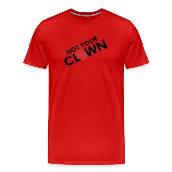 PAS VOTRE CLOWN - T-shirt bio Premium Homme - rouge - Devant - Damien (186cm)