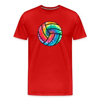 Volley Ball Gift Graphic - Men's Premium Organic T-Shirt - red - Front - Damien (186cm)