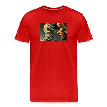 Ki and Human - Men's Premium Organic T-Shirt - red - Front - Damien (186cm)