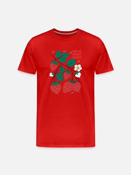 Fraise sucrée - T-shirt bio Premium Homme - rouge