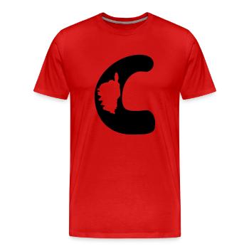 c corse map - Men's Premium Organic T-Shirt - red - Front - Damien (186cm)