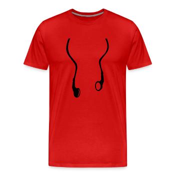 Casque - T-shirt bio Premium Homme - rouge - Devant - Damien (186cm)