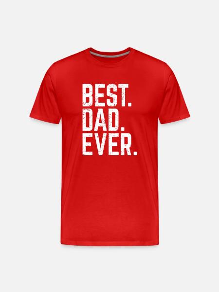Best Dad Ever - Männer Premium Bio T-Shirt - Rot