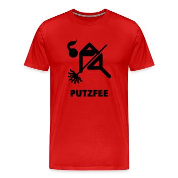 Putzfee / Putzfrau - Männer Premium Bio T-Shirt - Rot - Vorne - Damien (186cm)
