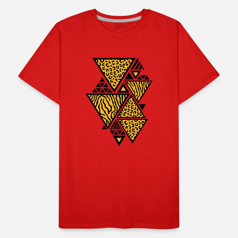 Triangle pattern (Tiger / Leopard) Men's Premium Organic T-Shirt